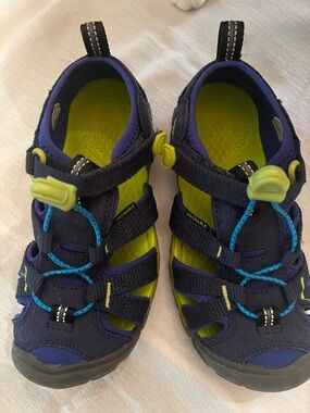 Keen Navy, Blue and Lime Kids/ unisex , little kids 13 , Outdoor water Sandals